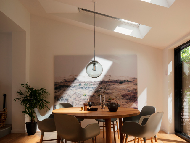 Smarte plisségardiner fra VELUX til ovenlys