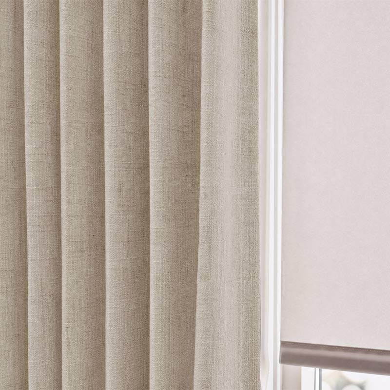 Frida stofgardin Delicate - Mørk sand