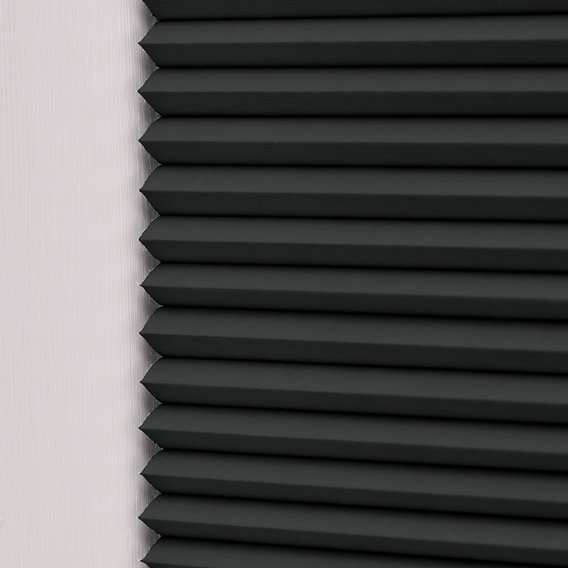 Express plisségardin m/snoretræk mørklægning Sort