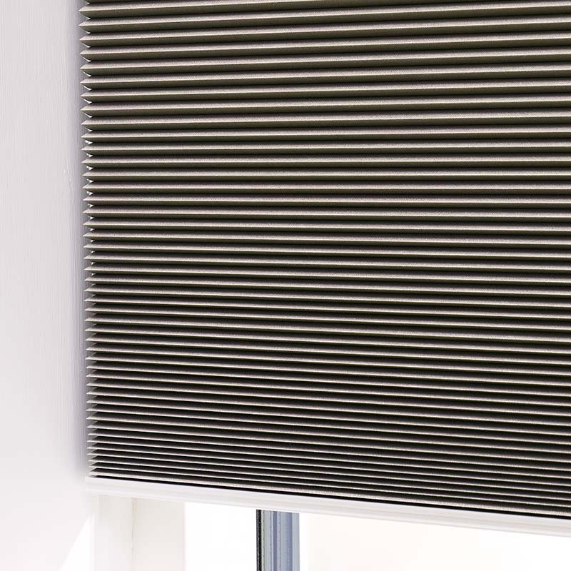 Astrid plisségardin easylift m/greb Bygrå - Honeycomb