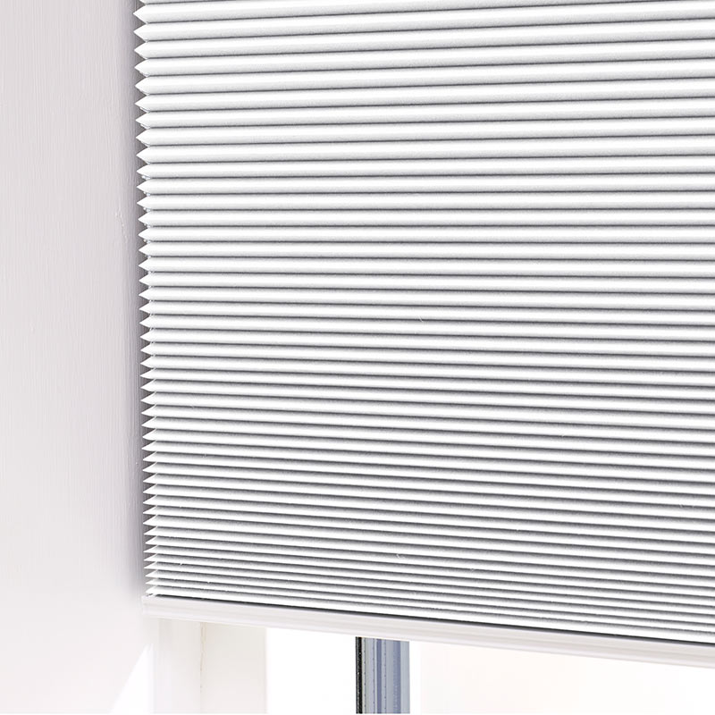 Astrid plisségardin easylift m/greb Hvid - Enkeltlag