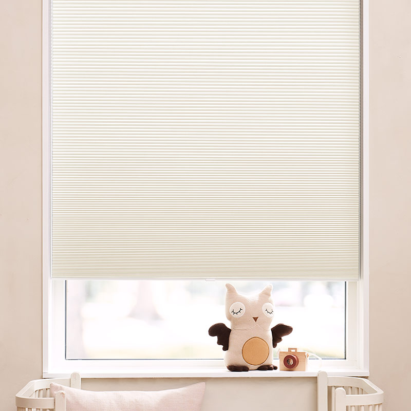 Astrid plisségardin easylift m/greb Creme - Dobbeltlag