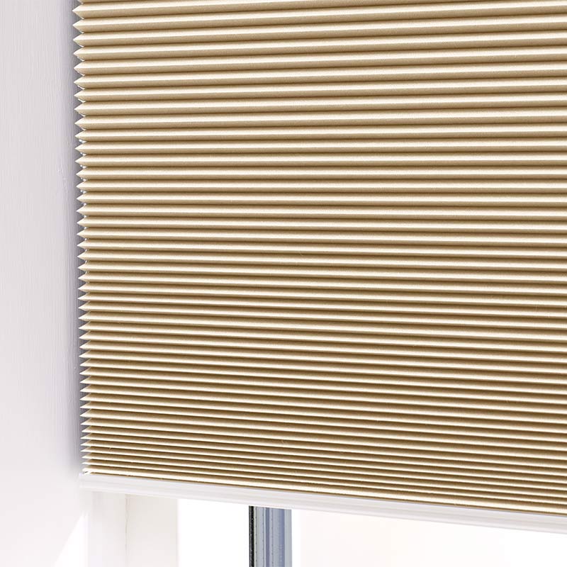 Astrid plisségardin easylift m/greb Lys sand - Dobbeltlag