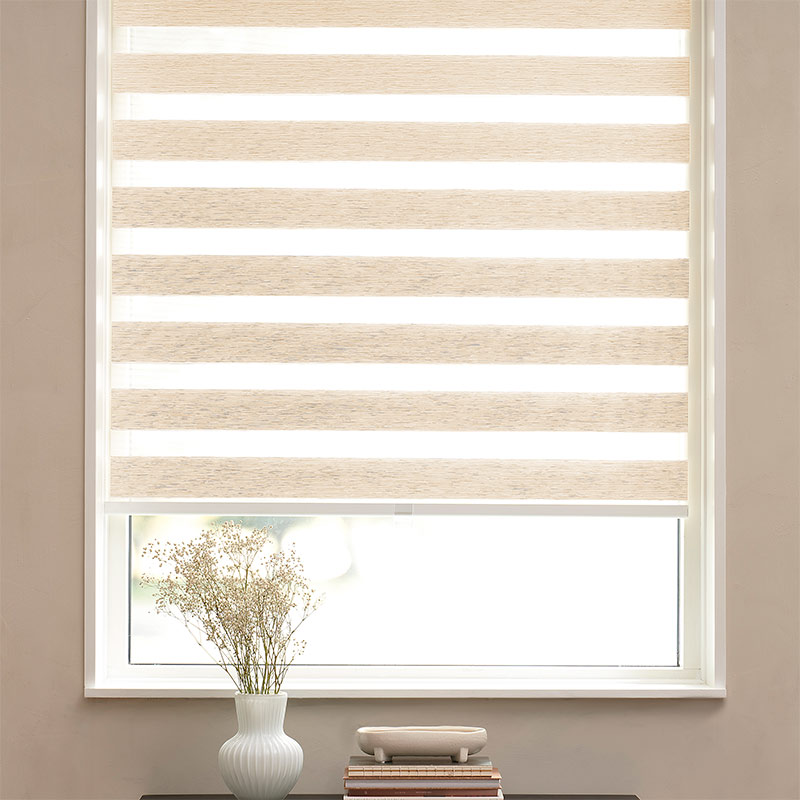 Sibba duo rullegardin Lys sand / sand (Strib Carmel)