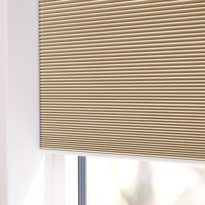 Astrid plisségardin easylift m/greb Lys sand - Dobbeltlag