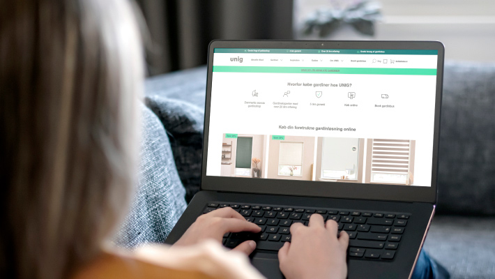Køb gardiner online hos UNIGgardin - nemt og enkelt
