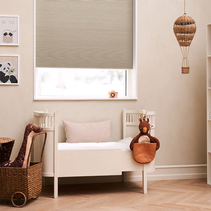Astrid plisségardin easylift m/greb mørklægning  Lys beige - Honeycomb