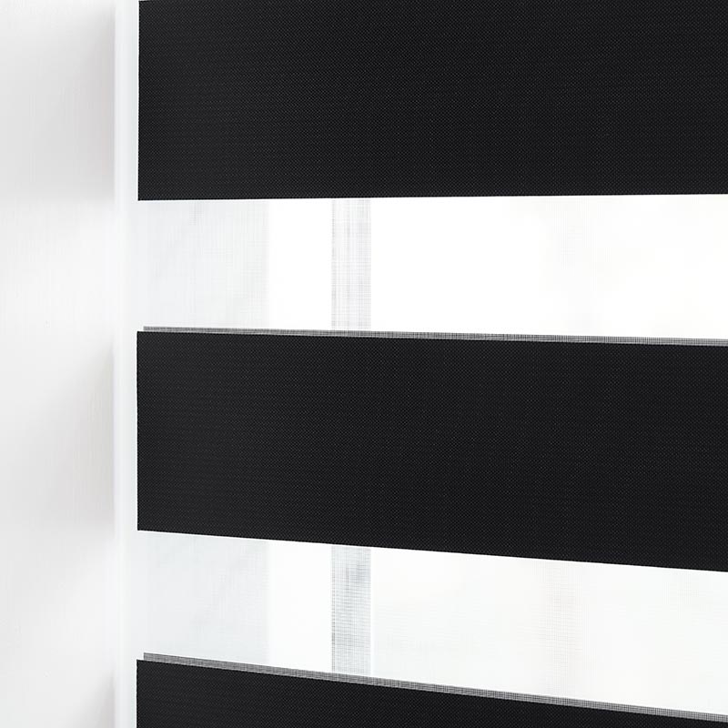 Sibba duo rullegardin m/motor Sort (Mat)
