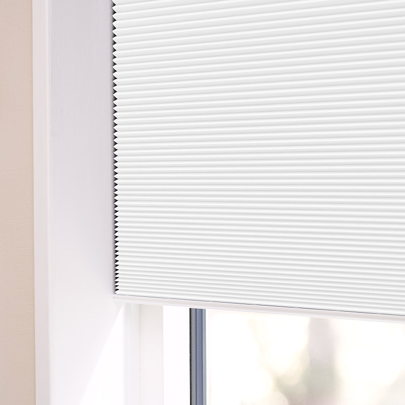 Astrid plisségardin easylift m/greb Modehvid - Dobbeltlag