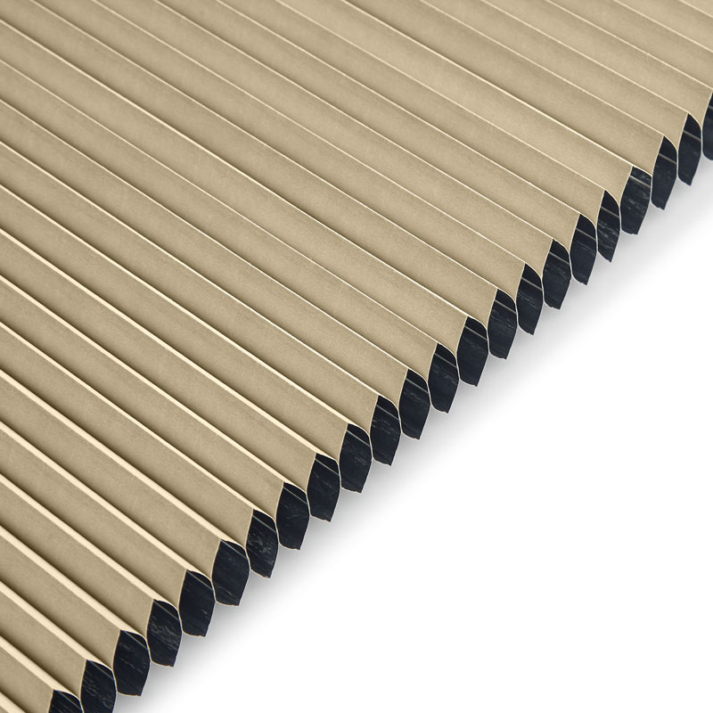 Astrid plisségardin easylift m/greb mørklægning  Lys beige - Honeycomb