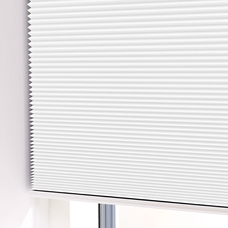 Astrid plisségardin easylift m/greb Modehvid - Dobbeltlag