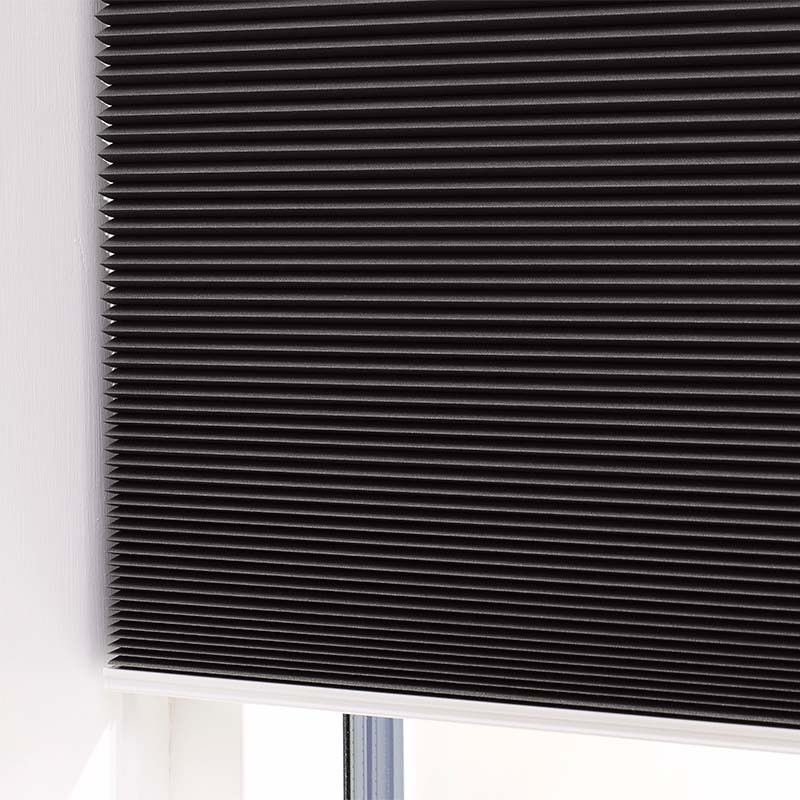 Astrid plisségardin easylift m/greb Mørk brun - Enkeltlag