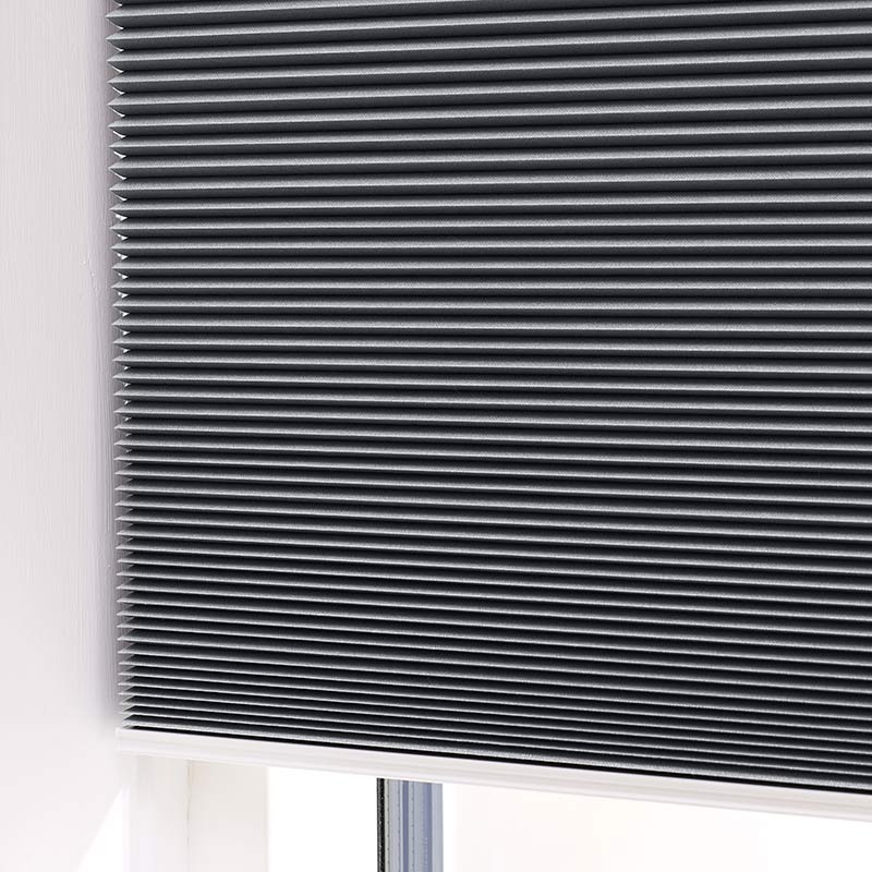 Astrid plisségardin easylift m/greb Blågrå mix - Honeycomb