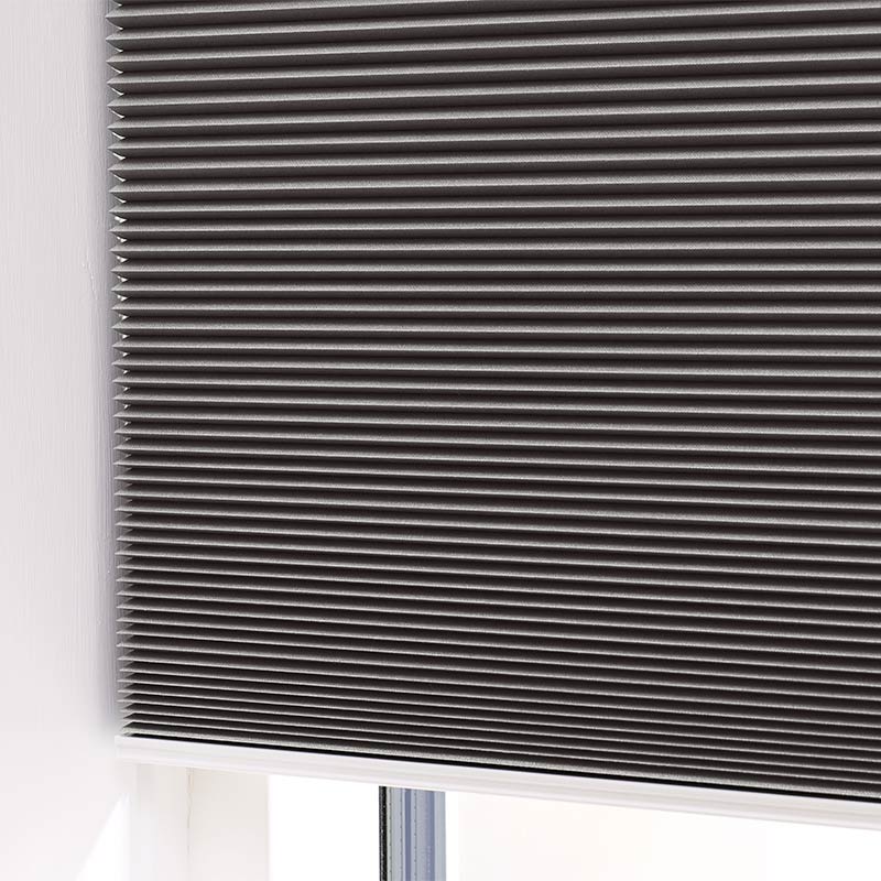Astrid plisségardin easylift m/greb Antracit - Enkeltlag