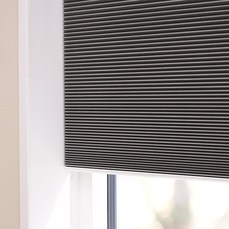 Astrid plisségardin easylift m/greb Antracit - Enkeltlag