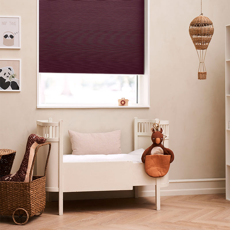 Astrid plisségardin easylift m/greb Bordeaux