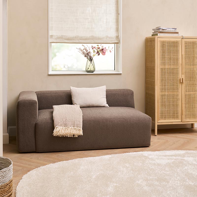 Helga foldegardin Delicate - Lys sand
