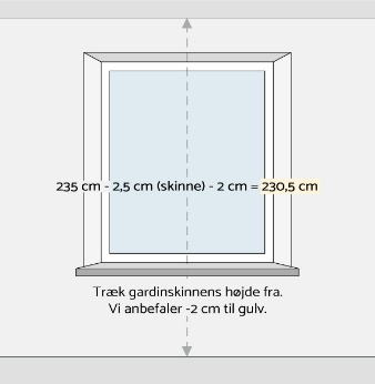 Endelig højdemål - loftmontering af stofgardin