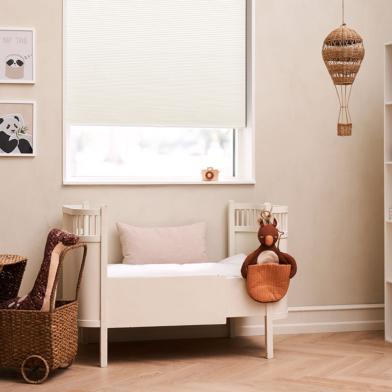Astrid plisségardin easylift m/greb Creme - Dobbeltlag